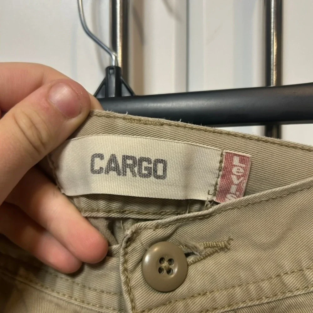 Levis Mens Cargo Shorts Tan Khaki Cotton Utility Workwear W34 Casual Summer